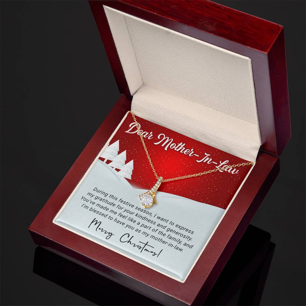 Express Your Love This Christmas: Personalized Necklace Gift for Your Mother-in-Law A1095