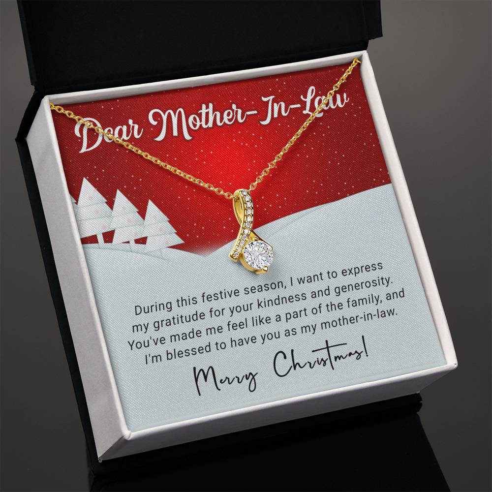 Express Your Love This Christmas: Personalized Necklace Gift for Your Mother-in-Law A1095