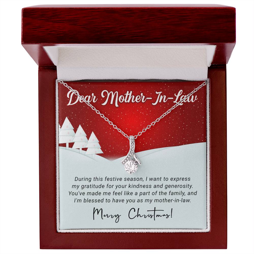 Express Your Love This Christmas: Personalized Necklace Gift for Your Mother-in-Law A1095