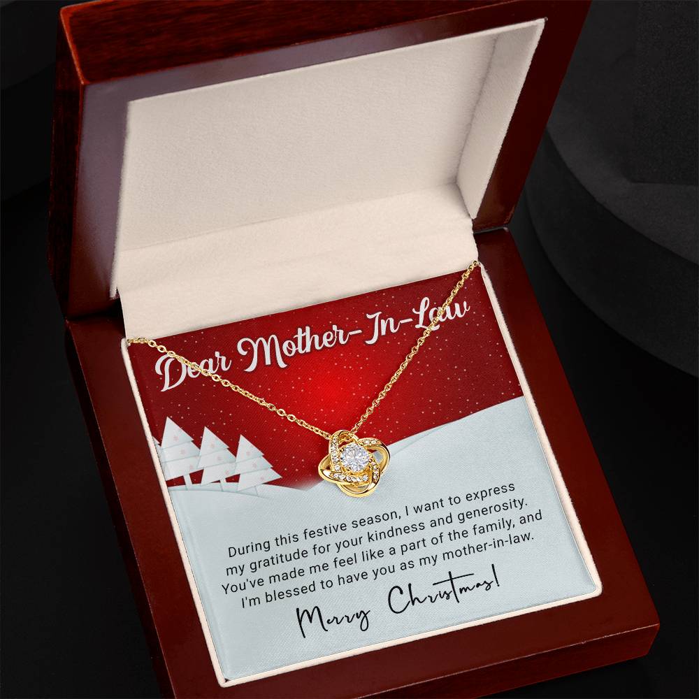 Express Your Love This Christmas: Personalized Necklace Gift for Your Mother-in-Law A1095